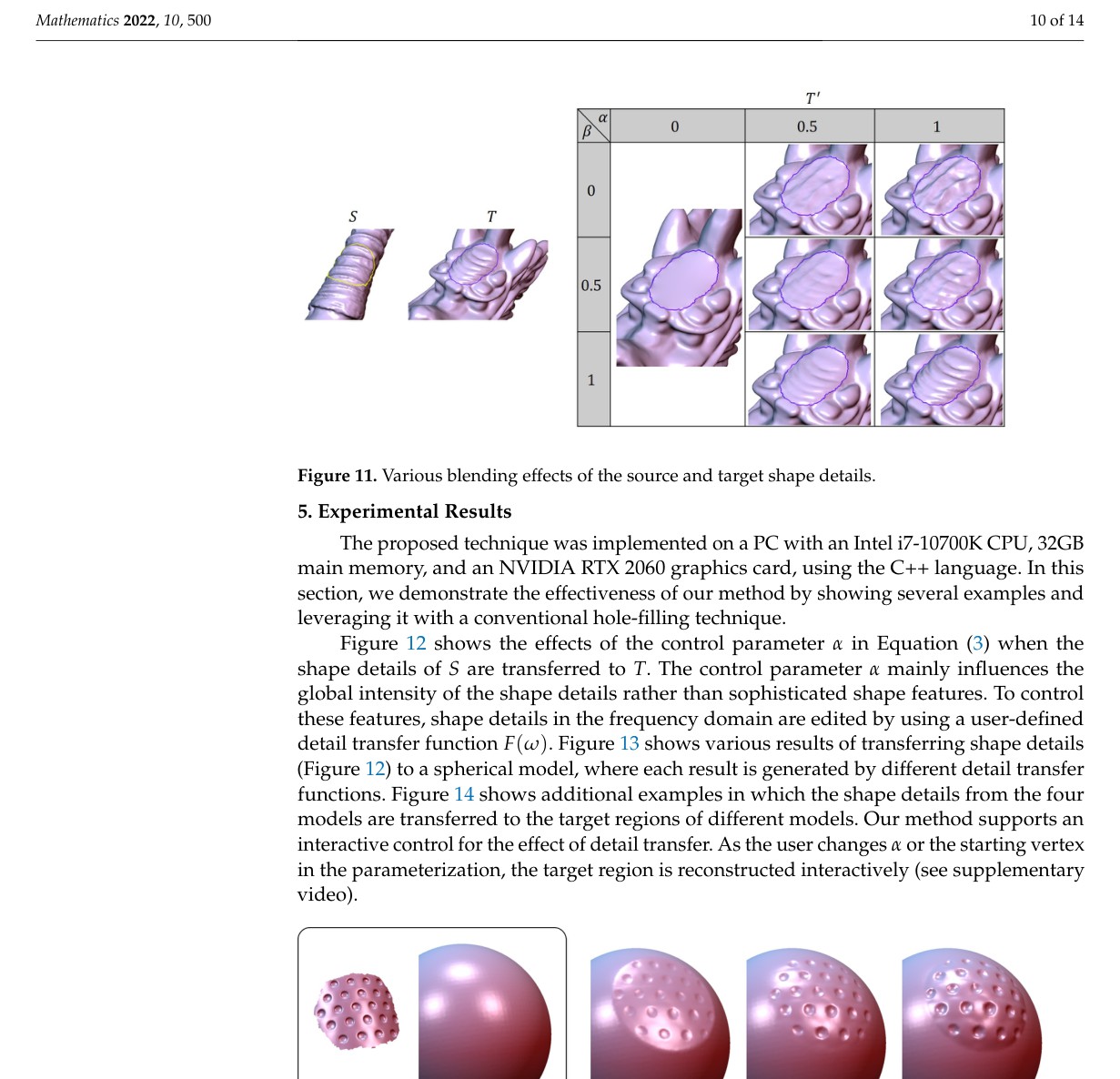 GeoStamp: Detail Transfer Based on Mean Curvature Field