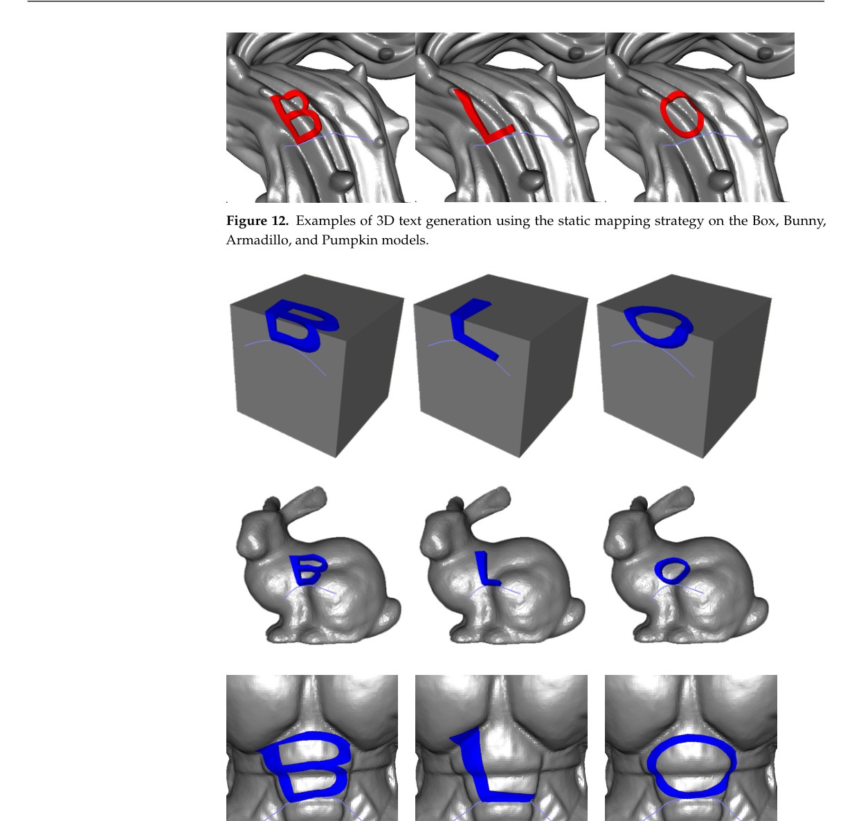 GeoText: Geodesic-Based 3D Text Generation on Triangular Meshes
