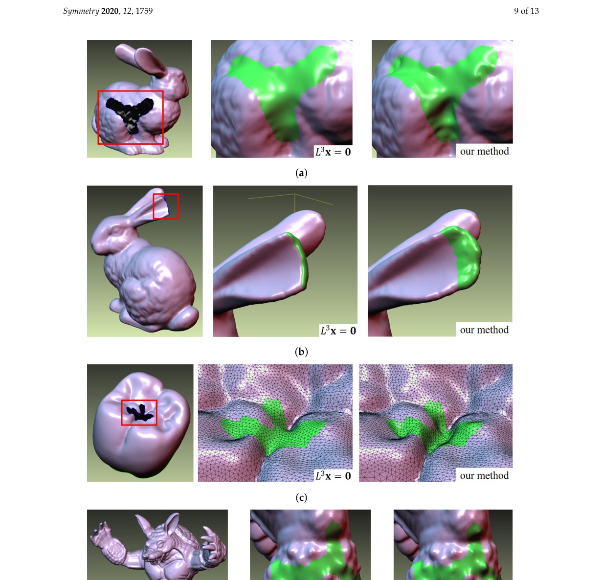 Parametric Blending of Hole Patches Based on Shape Difference