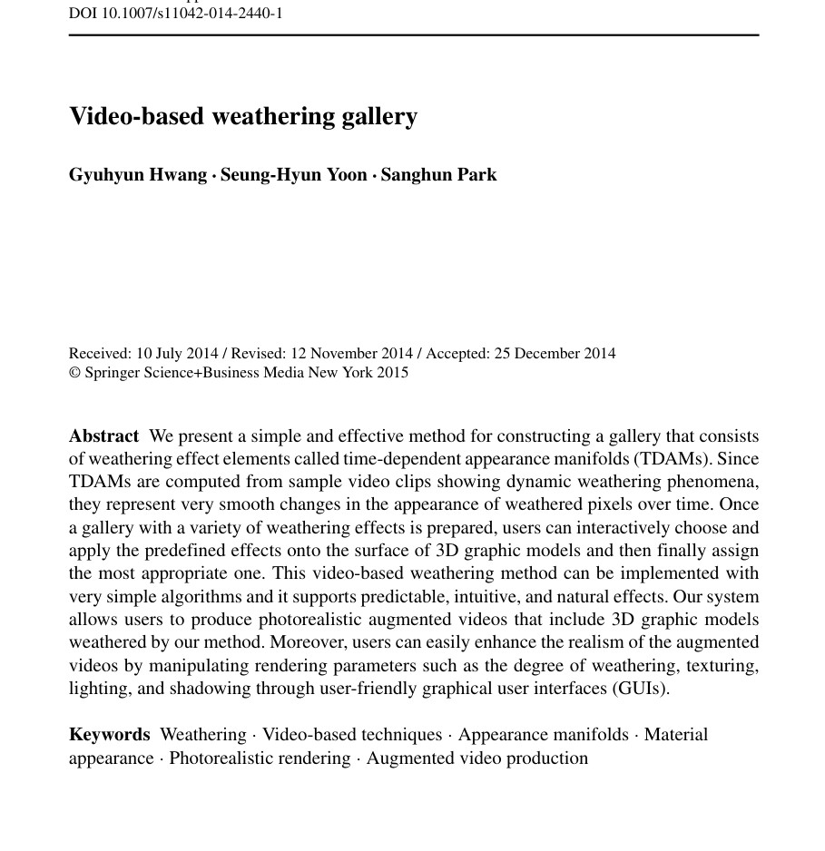 Video-Based Weathering Gallery
